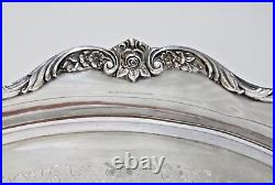 Wallace Silver Plate Tray Platter 23.5x16, Ornate Royal Rose 9825, 1960s VTG