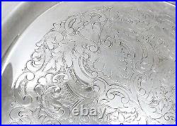 Wallace Silver Plate Tray Platter 23.5x16, Ornate Royal Rose 9825, 1960s VTG