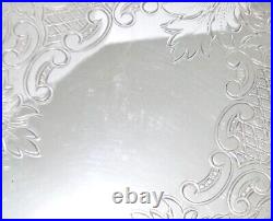 Wallace Silver Plate Tray Platter 23.5x16, Ornate Royal Rose 9825, 1960s VTG