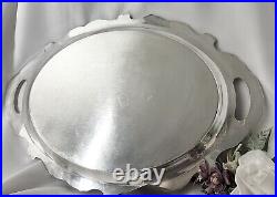 Wallace Silver Plated Butlers Tray La Reine Wallace Vintage Coffee and Tea Tray