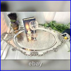 Wallace Silver Plated Tray Christopher Wren Vintage Tea Service Butlers Tray