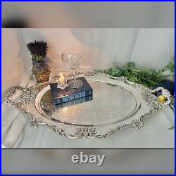 Wallace Silver Plated Tray Christopher Wren Vintage Tea Service Butlers Tray
