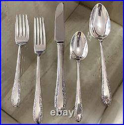 Wallace Vintage Silver Plate 57-Pc 1940 Sweetheart Flatware Set For 8