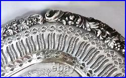 Webster Wilcox Silver Plate Tray, Pierced Sides Flora Grape Border, Vintage FINE