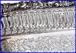 Webster Wilcox Silver Plate Tray, Pierced Sides Flora Grape Border, Vintage FINE