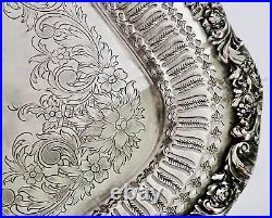 Webster Wilcox Silver Plate Tray, Pierced Sides Flora Grape Border, Vintage FINE