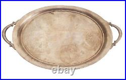 Webster Wilcox Vintage Silver Plate 25 Oval Serving Handled Tray Meat