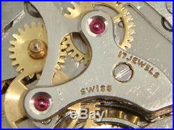 Wema Suisse Swiss rare 40s Deco WW2 era landeron 48 chronograph watch serviced