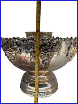 Wine and Champagne Cooler Punch Bowl Vintage Silver Plated