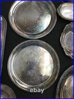 XL Vintage Silver Plate Coffee Tea Sugar Creamer Set Tray Sheridan Sheffield